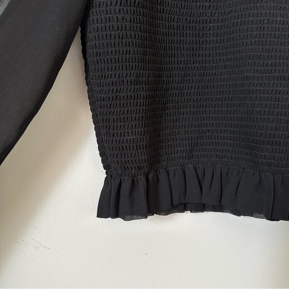 Aritzia Wilfred Tempest Long Sleeve Black Blouse Size Small - Picture 6 of 9